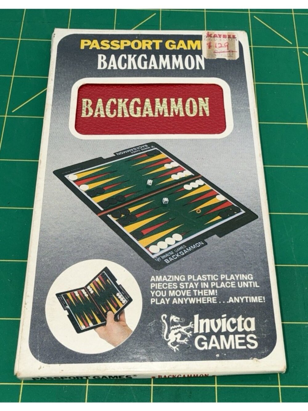 1973 Vintage Backgammon Passport Games Invicta Travel Board Game w/Instructions